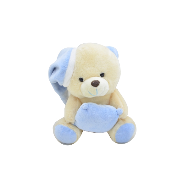 Urso  com toca azul P